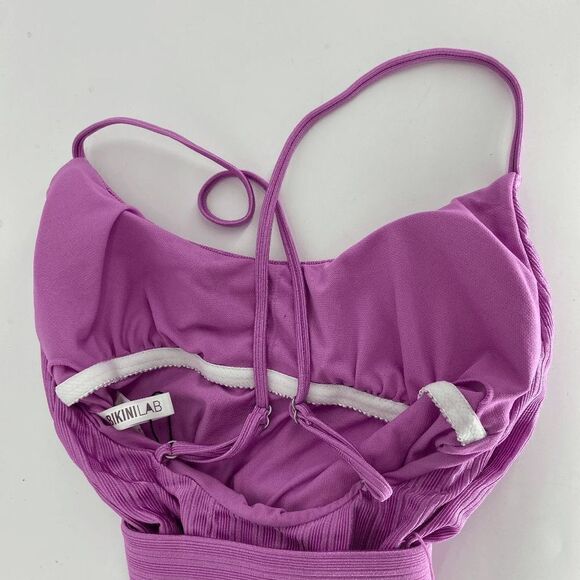 BikiniLab women's fuschia one piece belted bathing suit womens m - Picture 8 of 9